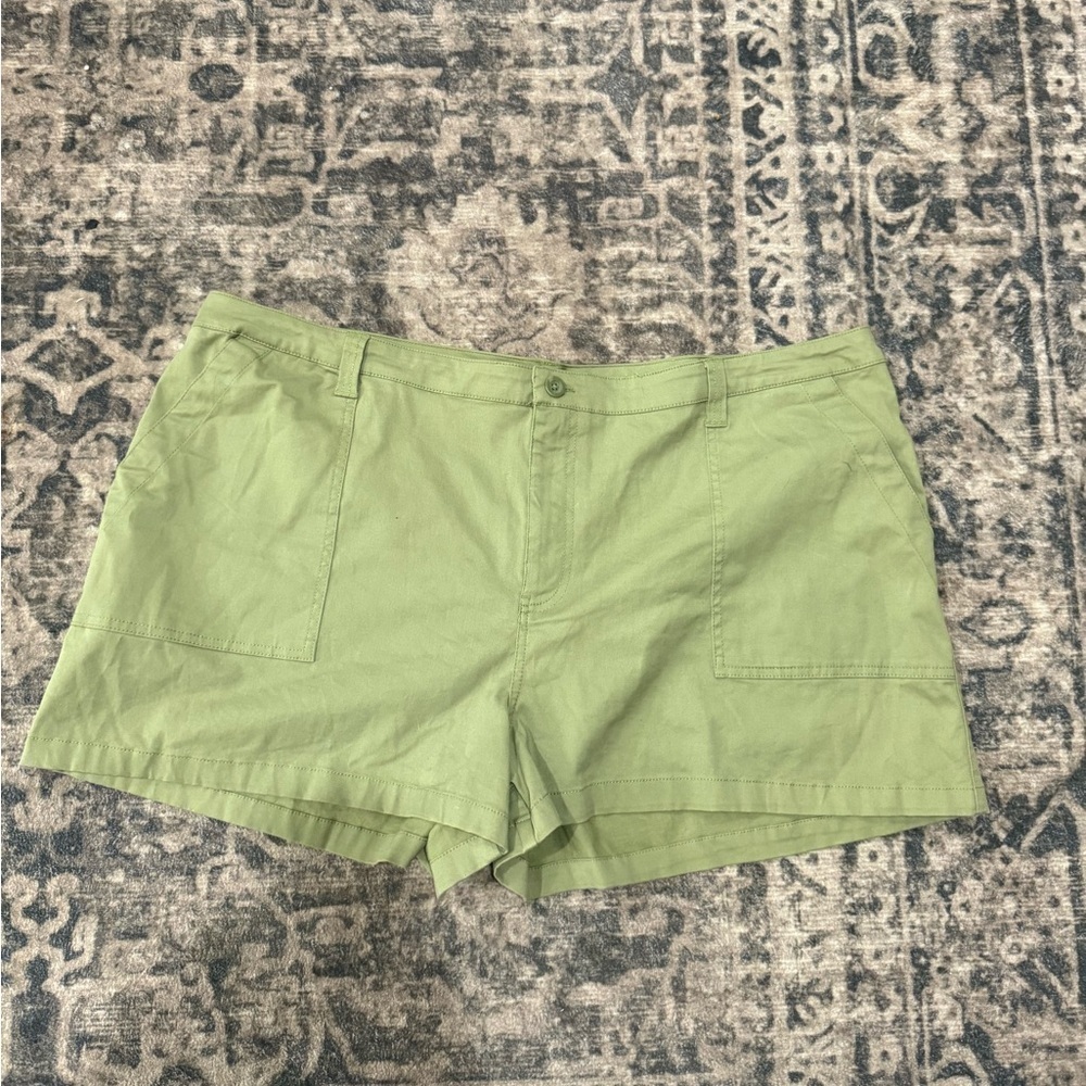 Abound Light Green Women's Cargo Shorts plus size 20